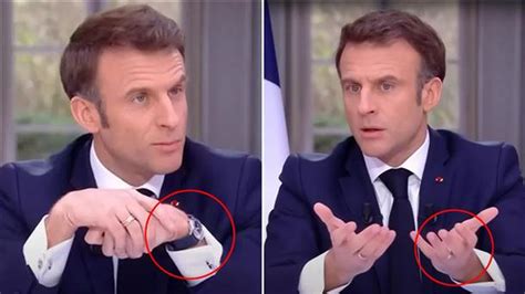 emmanuel macron watch removed.